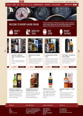 Custom Shopify Theme for Whisky Galore