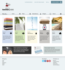 Design and development of Shopify website for online towel sales